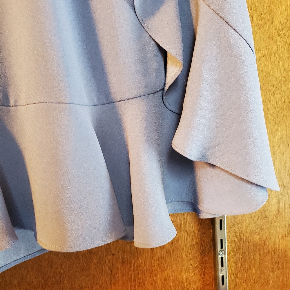 BCBGMAXAZRIA Ruffled Mini Dress in Periwinkle Size 4 - Picture 10 of 14